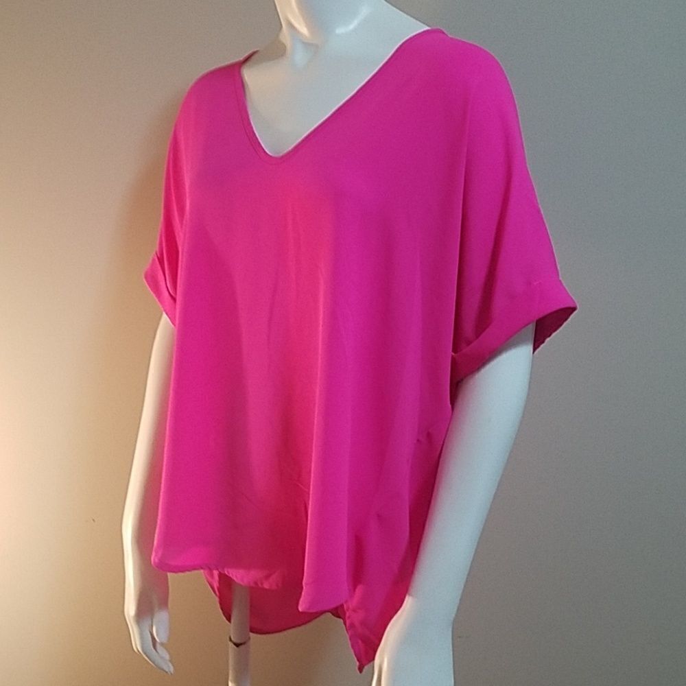 Lush Pink Polyester Top (Small)